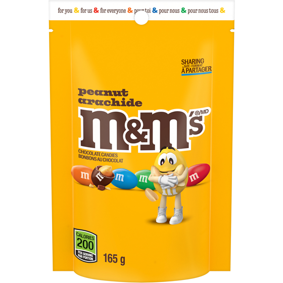 M&M's Peanut Milk Chocolate Candies, Sharing Bag 165 g, $3.33/100g