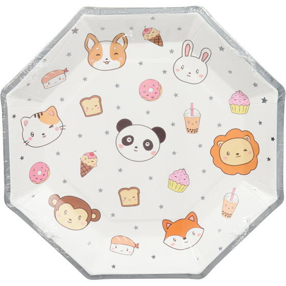 Tomo Kawaii 8ct Shaped Plates 1 ea, $3.50/1ea