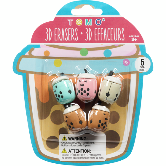 Tomo Kawaii 3D Bubble Tea Erasers 1 ea, $1.50/1ea