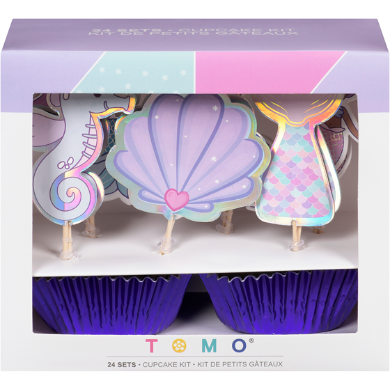 Tomo Mermaid 24 Sets Cupcake Kit 1 ea, $4.50/1ea