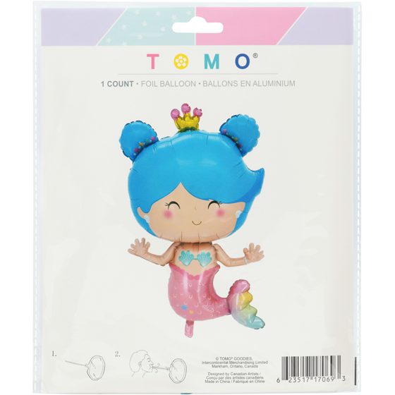 Tomo Mermaid Foil Balloon 1 ea, $3.50/1ea