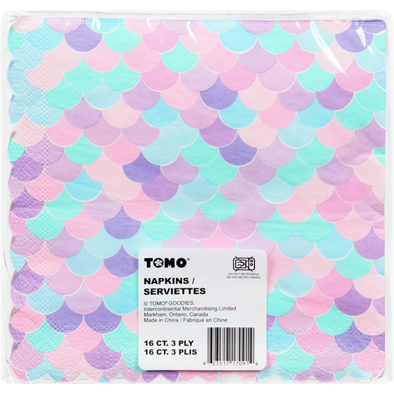 Tomo Mermaid 16ct Shaped Napkins 1 ea, $3.00/1ea