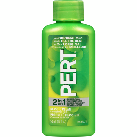 Pert Trial & Travel 2-in-1 Shampoo & Conditioner, Classic Clean 50 ml, $4.00/100ml