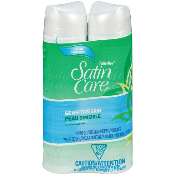 Gillette Gels à raser peau sensible aloès vera 396 g, 2,02 $/100g