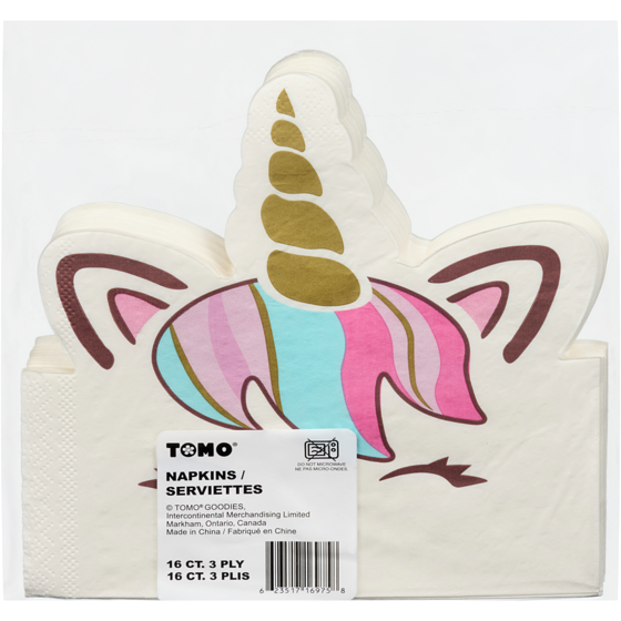 Tomo Unicorn 16ct Shaped Napkins 1 ea, $3.00/1ea