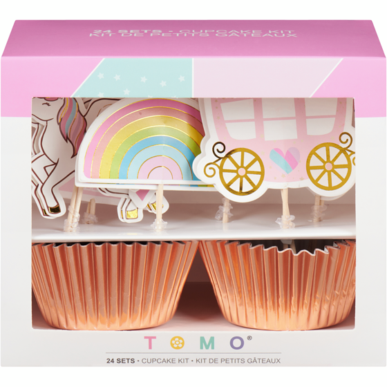 Tomo Unicorn 24 Sets Cupcake Kit 1 ea, $4.50/1ea