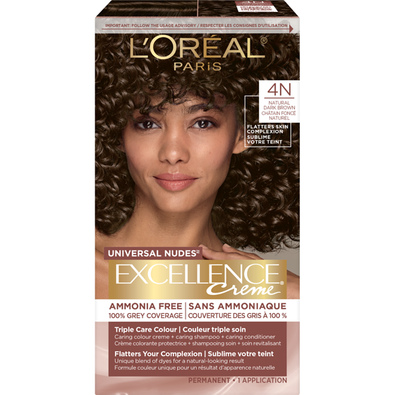 L'Oreal Paris Excellence Creme Triple Care Colour 4n Natural Dark Brown 1 ea, $16.99/1ea