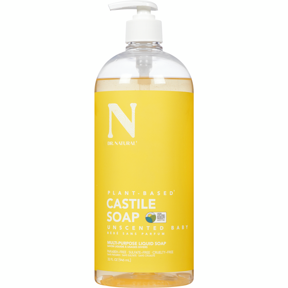 Dr. Natural Savon liquide à usages divers bébé sans parfum 946 ml, 2,32 $/100ml