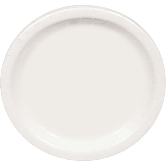 Tomo Solid 16ct Round Plates White 1 ea, $2.50/1ea