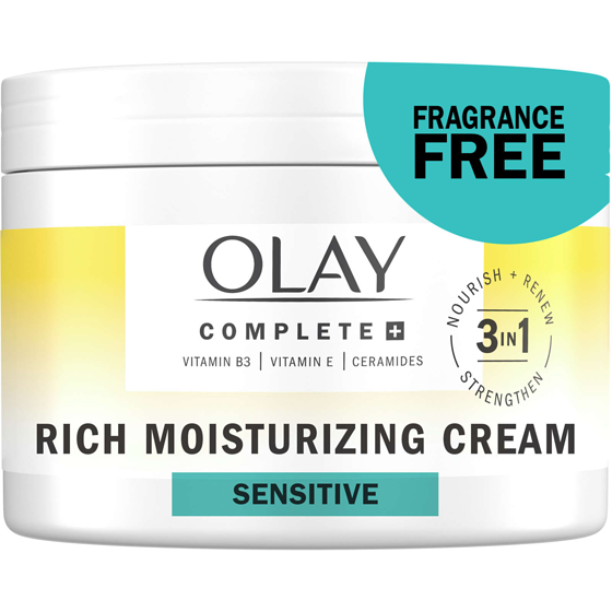 Olay Complete+ Rich Moisturizing Cream Fragrance-Free, 3-In-1 Hydrating Face Cream 241 ml, $11.61/100ml