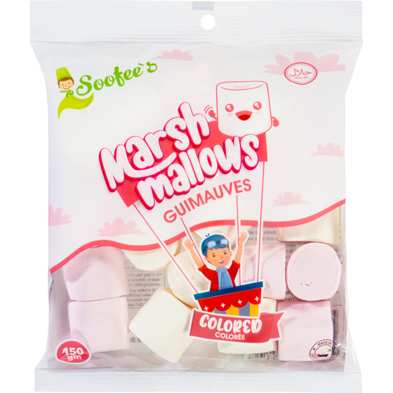 Soofee's Guimauves colorée 150 g, 1,53 $/100g