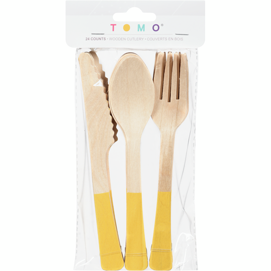 Tomo Solid 24ct Wood Cutlery Gold 1 ea, $3.50/1ea