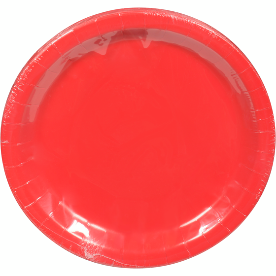 null Solid 16ct Round Plates Red 1 ea, $2.50/1ea