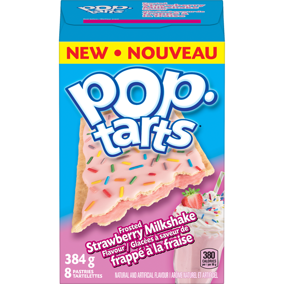 Kelloggs Poptarts Pastries Frosted Strawberry Milkshake Flavour 384 g, $1.04/100g