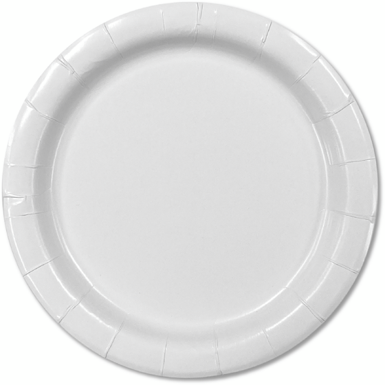 null Solid 20ct Round Plates White 1 ea, $2.00/1ea