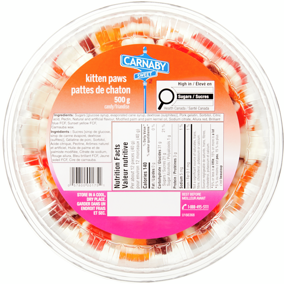 Carnaby Sweet Kitten Paws Candy 500 g, $1.40/100g