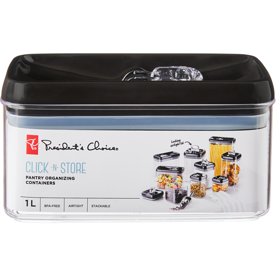 President's Choice Click-N-Store Pantry Organizing Containers 1 ea, $10.00/1ea