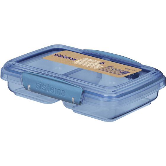 Sistema Ocean Bound Plastic Small Split Food Storage Container, BPA-Free, Teal or Blue (Not Selectable) 1 ea, $7.00/1ea