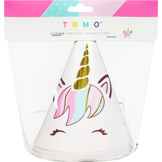 Tomo Chapeaux de fête licorne 8 pièces 1 ea, 2,50 $/1ch