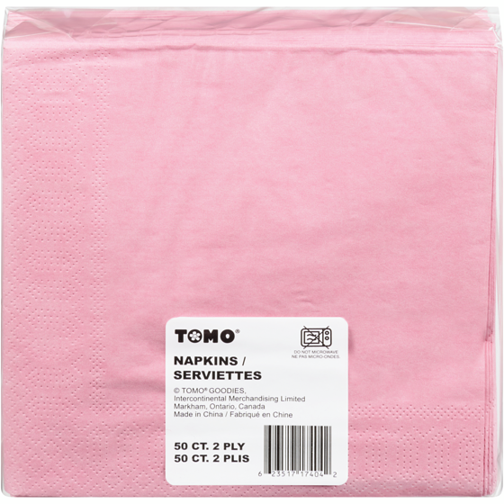 Tomo Solid 50ct Napkins Pink 50 ea, $0.06/1ea