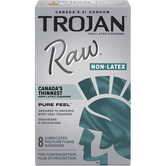 Trojan Raw Non-Latex Lubricated Pure Feel Condoms 8 ea, $1.75/1ea