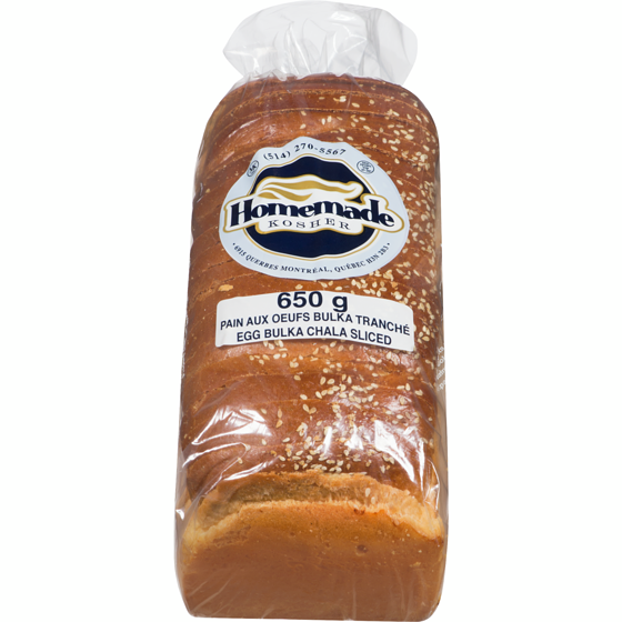 Homemade Kosher Egg Bulka Chala Sliced 575 g, $1.23/100g