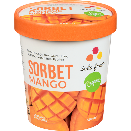 Solo Fruits Sorbet Mango Organic 500 ml, $1.40/100ml
