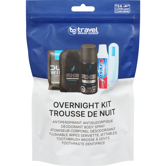 Travel Brand Goods Trousse de nuit - format d’essai et de voyage 5 ea, 2,20 $/1ch
