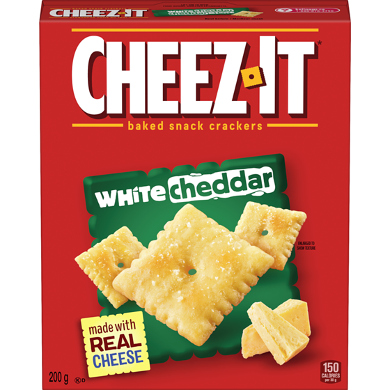 Cheez-It Baked Snack Crackers White Cheddar 200 g, $2.00/100g