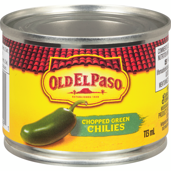 Old El Paso Chopped Green Chilies 113 ml, $2.20/100ml