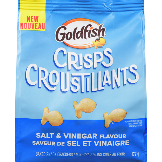 Pepperidge Farm Goldfish Crisps Baked Snack Crackers Salt & Vinegar Flavour 177 g, $1.41/100g
