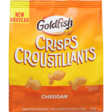 Pepperidge Farm Goldfish Crisps Baked Snack Crackers Cheddar 177 g, $2.25/100g