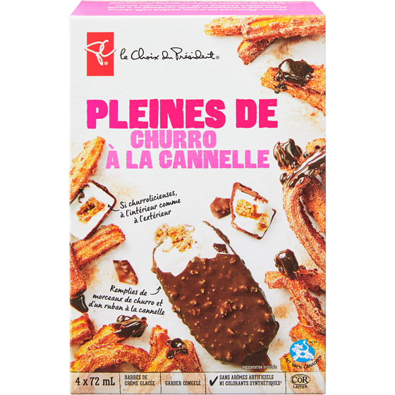 le Choix du Président Churro à la cannelle Pleines de 288 ml, 2,60 $/100ml