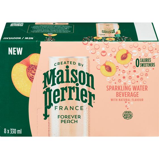 Maison Perrier Sparkling Water Beverage Forever Peach 8x330.0 ml, $0.32/100ml