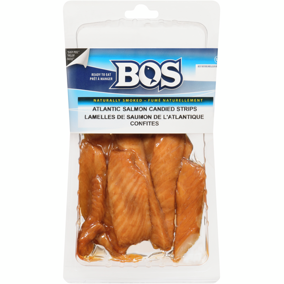 Bos Atlantic Salmon Candied Strips 150 g, $7.99/100g
