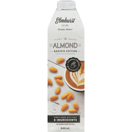 Elmhurst Almond Milk Barista Edition 946 ml, $0.98/100ml