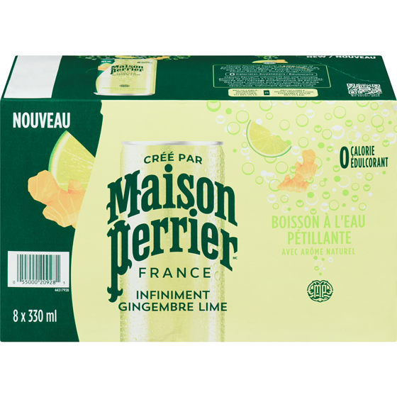 Maison Perrier Boisson à l’eau pétillante Infiniment Gingembre Lime 8x330.0 ml, 0,31 $/100ml