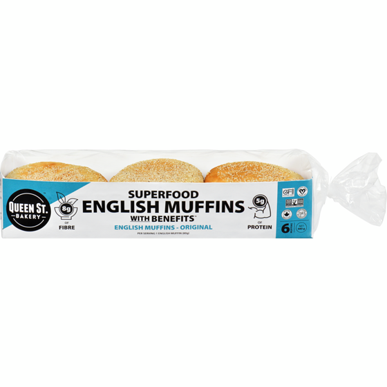 Queen St. Bakery Superfood English Muffins Original 480 g, $1.67/100g