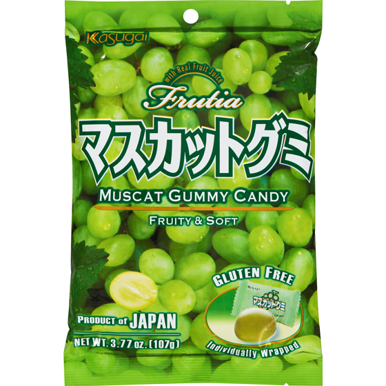 Kasugai Frutia Gummy Candy Muscat Gummy Candy 107 g, $3.73/100g