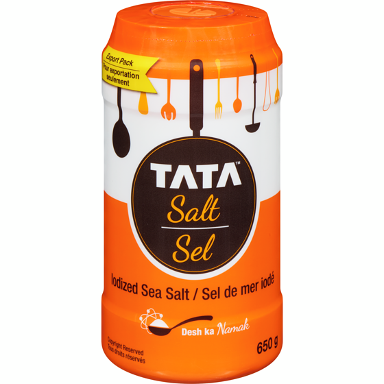 Tata Iodized Sea Salt 650 g, $0.31/100g