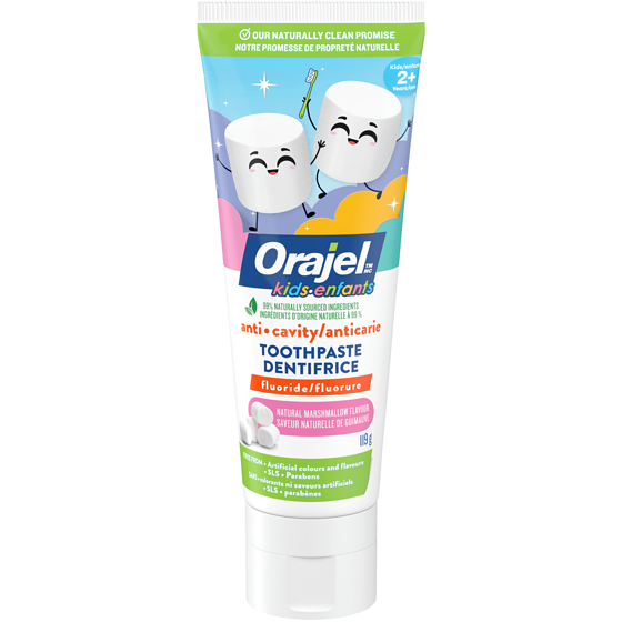Orajel Anti-Cavity Toothpaste Fluoride Natural Marshmallow Flavour Kids 2+ Years 119 g, $6.71/100g