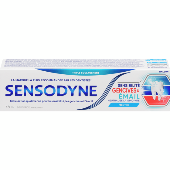 Sensodyne Sensibilité Gencives & Émail 75 ml, 9,33 $/100ml