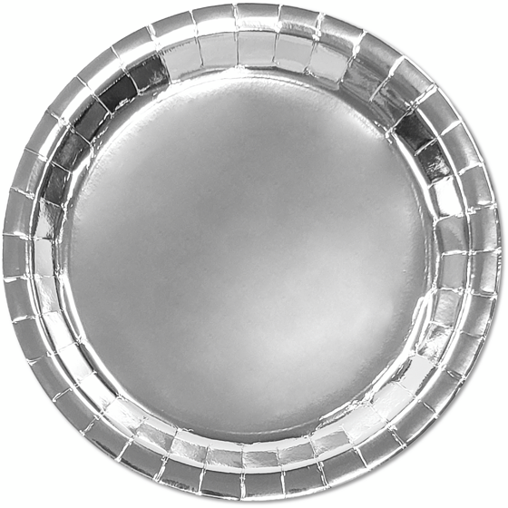 Tomo Kwaii 8ct Round Plates Silver 8 ea, $0.31/1ea