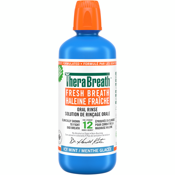 TheraBreath Mente Glacée Haleine Fraîche Solution de Rinçage Orale 1 l, 2,30 $/100ml