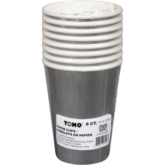 Tomo Kawaii 8ct Paper Cups Silver 8 ea, $0.31/1ea