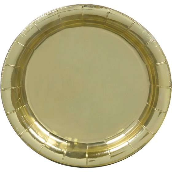 Tomo Occasion 8ct Round Plates Gold 22.86 cm 8 ea, $0.25/1ea
