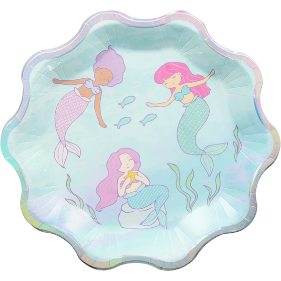Tomo Mermaid 8ct Shaped Plates 1 ea, $3.50/1ea