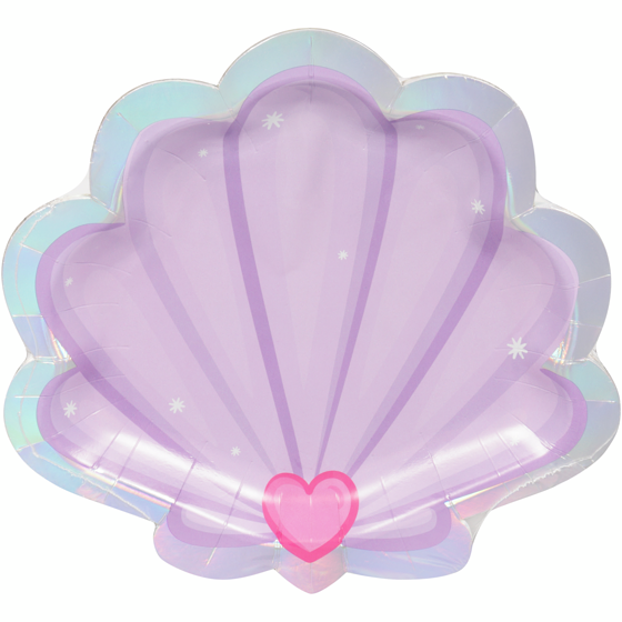 Tomo Mermaid 8ct Shell Shaped Plates 1 ea, $3.00/1ea