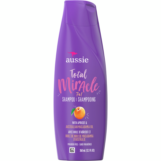 Aussie Paraben-Free Total Miracle Shampoo w/ Apricot & Macadamia For Hair Damage 360 ml, $1.94/100ml