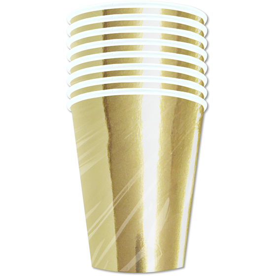 Tomo Occasion 8ct Paper Cups Gold 8 ea, $0.31/1ea